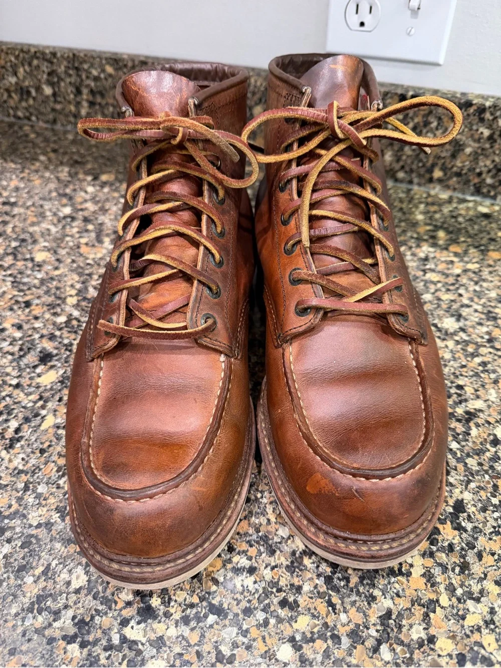 Vintage red wing heritage 1907 size 9.5 Brown Leather Moc Toe Work Boots